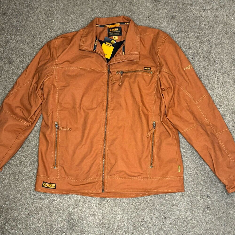 DEWALT Decatur Men's Size XLarge Tan Cotton Jacket New With Tags Workwear